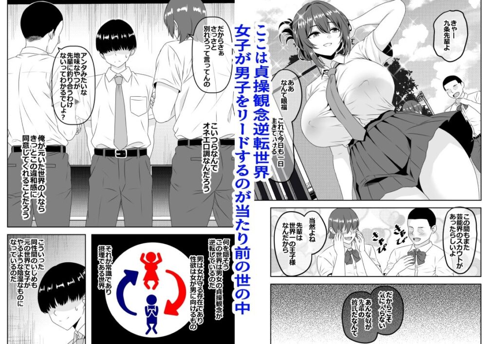 【貞操逆転】頼れる王子様系の先輩、初Hでくっそ情けない腰ヘコ早漏セックスを披露してしまう 画像1
