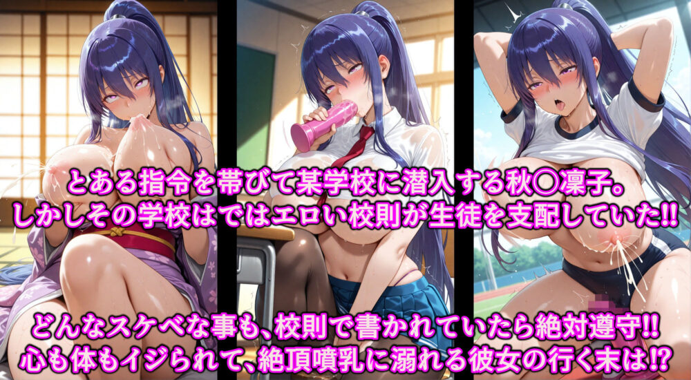 極秘潜入！！いいなり女学院！！スケベ校則に絶対服従エロコス教育！！射乳家畜洗脳で精子中毒オナホ対魔忍 画像1