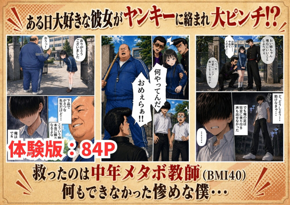 【昭和編】想いを寄せていたクラスメイトが中年メタボ教師（BMI40）と肉体関係だった件 画像3