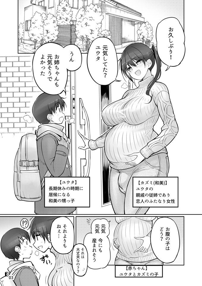 ふたなりおねえちゃん精液風呂出産せっくす 画像1